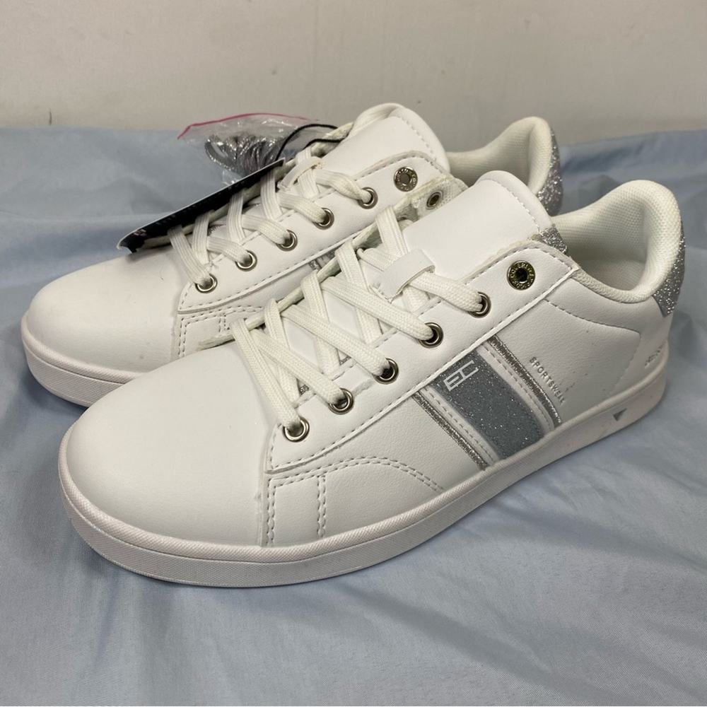 Enrico Coveri sparkle detail Berlin sneakers with extra shimmer laces Size 8.5